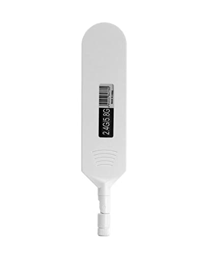 Dual Band Wifi 2.4Ghz 5.8Ghz 12Dbi High Gain Omnidirectional Glue Stick Antenna Sma Male Connector Antenna For Wifi Router Wireless Network Card (White,1Pcs)