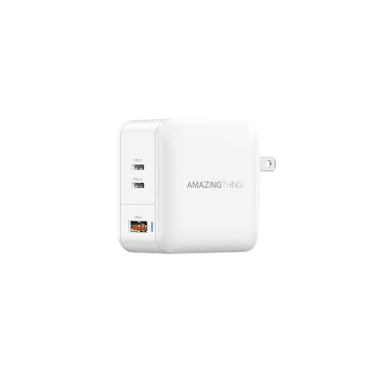 66W Gan Wall Charger With 2 Type C And 1 Usb A Ports, Fast Usb C Charger Block, Compact Charging Power Adapter For Macbook Pro/Air/Ipad/Iphone/Samsung/Dell/Laptop/Tablet, White