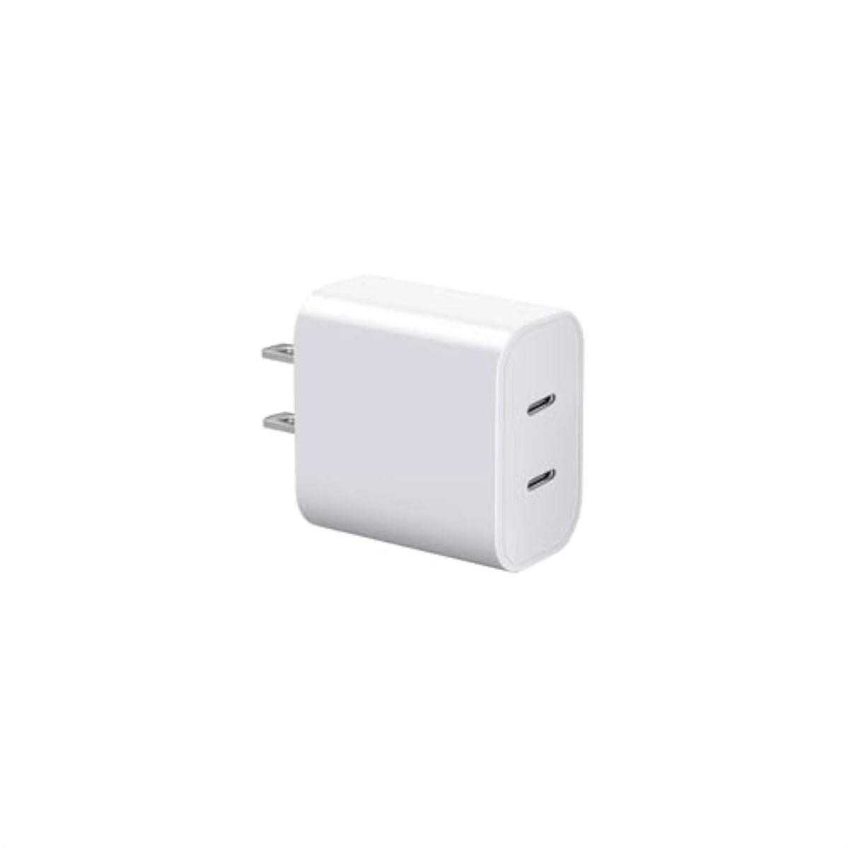 Dual Usb C Charger Block For Apple Watch Iwatch Iphone Ipad Airpods Pro, Type C Fast Charging 20W Pd Power Adapter Plug Cube 1 Pack White