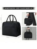 Lunch Box (Black) Large Capacity Lunch Bag,