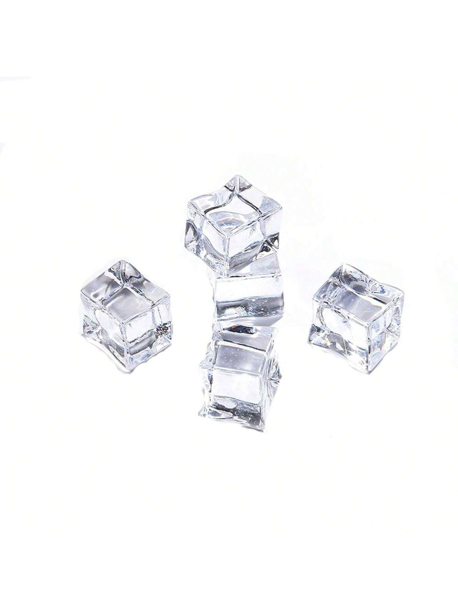 50PCS 20MM Clear Acrylic Ice Cubes Decorative Vase Fillers Wedding Props