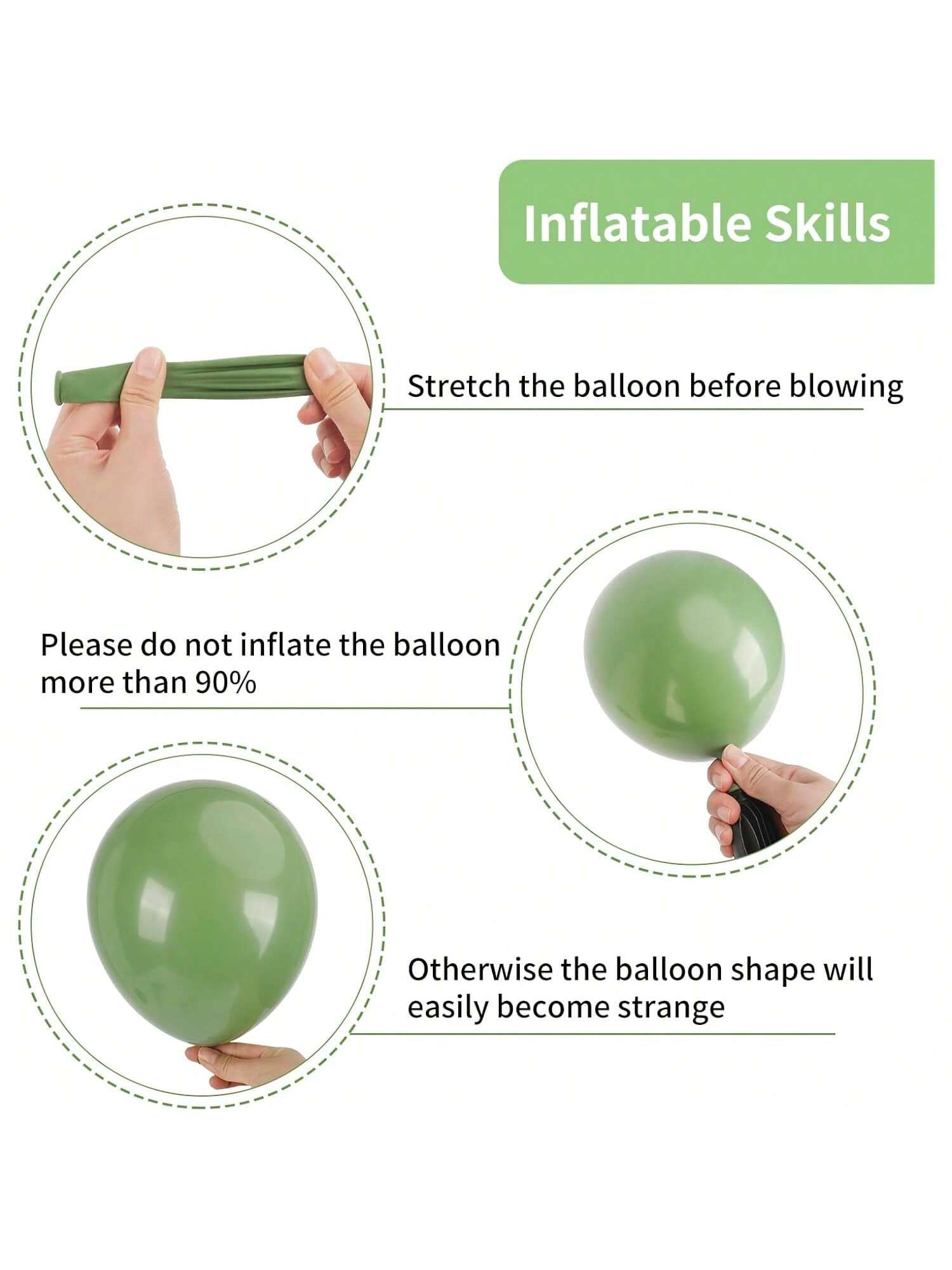 65 Pc 12 Inch Sage Green and Gold Confetti Balloons Kit for Party Decor