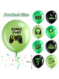 36-Piece Green Video Game Party Balloons Set for Teen Birthday Decorations
