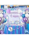 60pcs Blue Purple Balloons Set Metallic Confetti Latex for Winter Party Decor