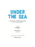Under The Sea Mermaid Balloons Banner Light Blue Birthday Party Decor