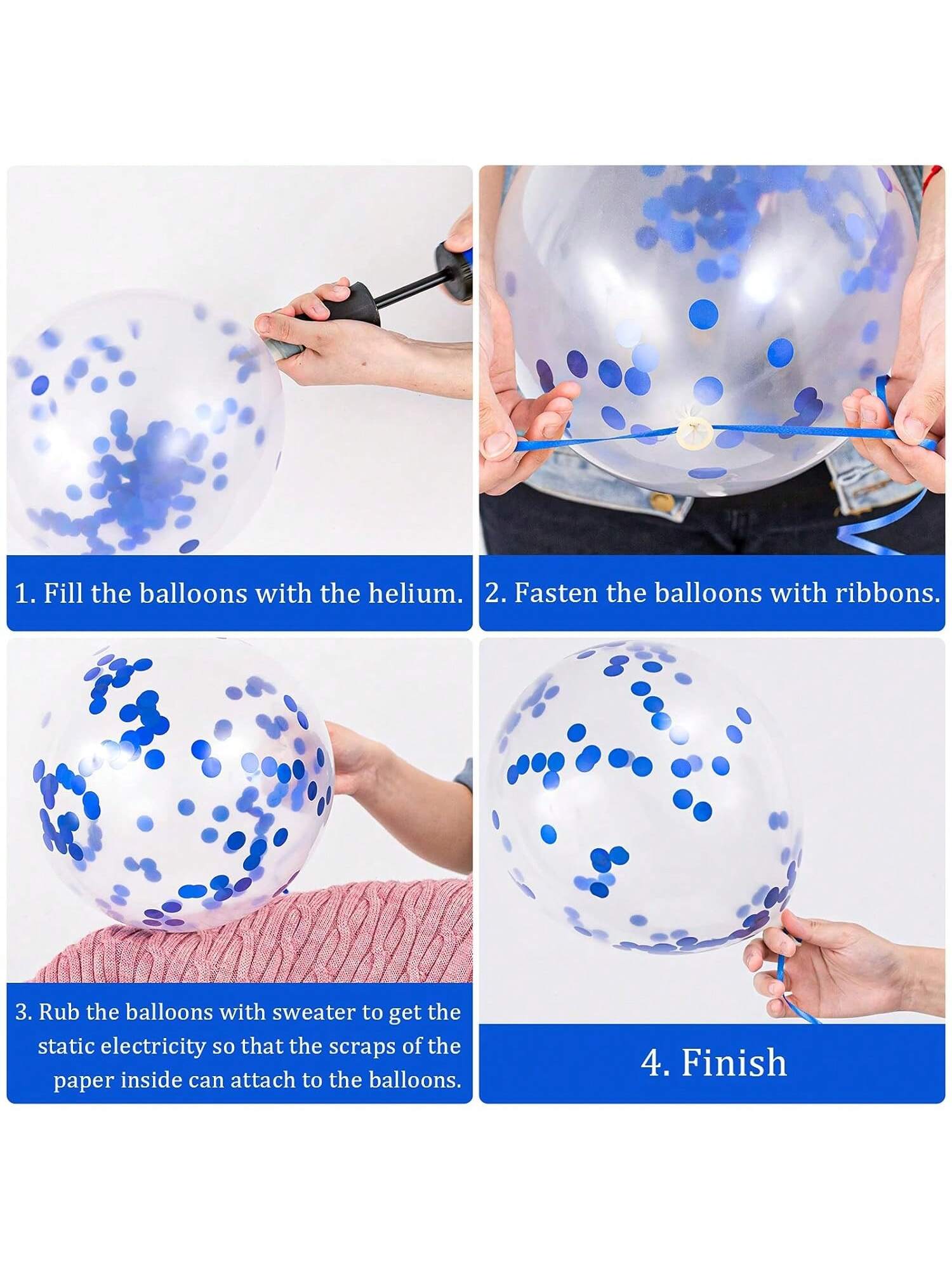 60pcs Graduation Balloon Set with Confetti, Grad Caps & Ribbons for Party Decor