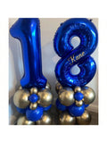 40 Inch Navy Blue Number 18 Foil Balloon for 18th Birthday or Anniversary Party