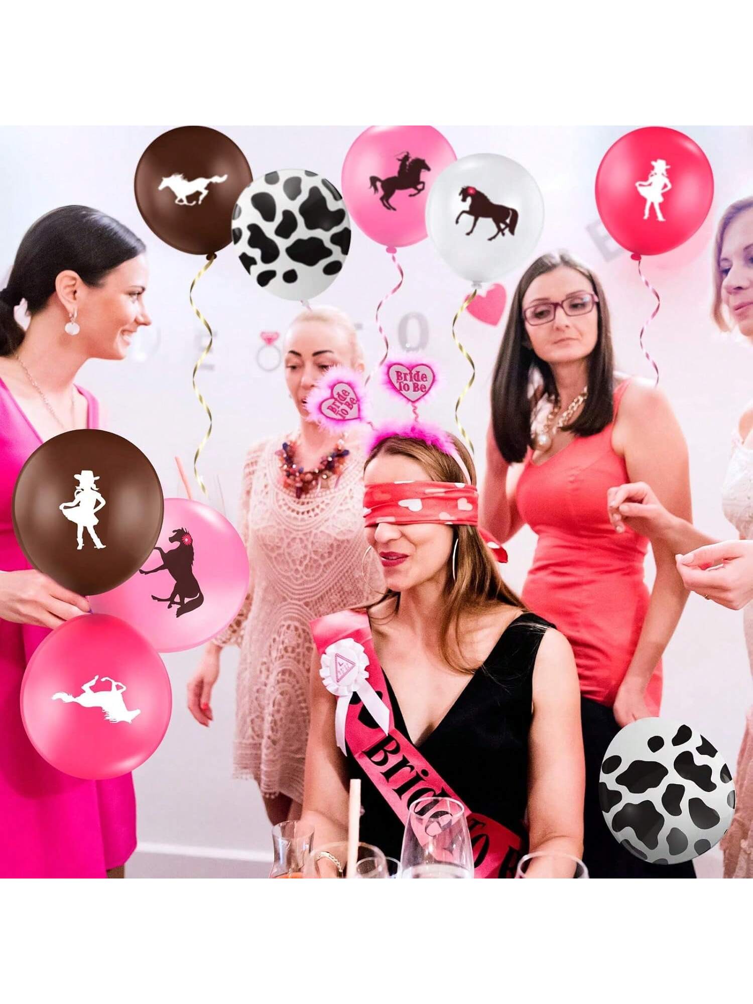 50pcs Cow Print 12 Inch Balloons Western Theme Party Decorations