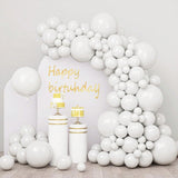 110pcs White Latex Balloons in Mixed Sizes for Garland Arch & Party Decor