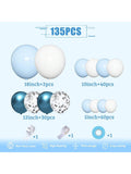 135PCS Blue Balloon Arch Kit Ocean, Shark, Frozen Theme For Shower & Bday
