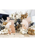 White Sand Double Stuffed Balloons Pastel Grey Latex Garland Arch Kit