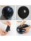 150 Pc Black Balloons in Various Sizes for Balloon Garland Arch Halloween Birthday and Party