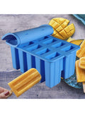Blue Silicone Popsicle Molds Reusable Ice Pop Maker for Kids