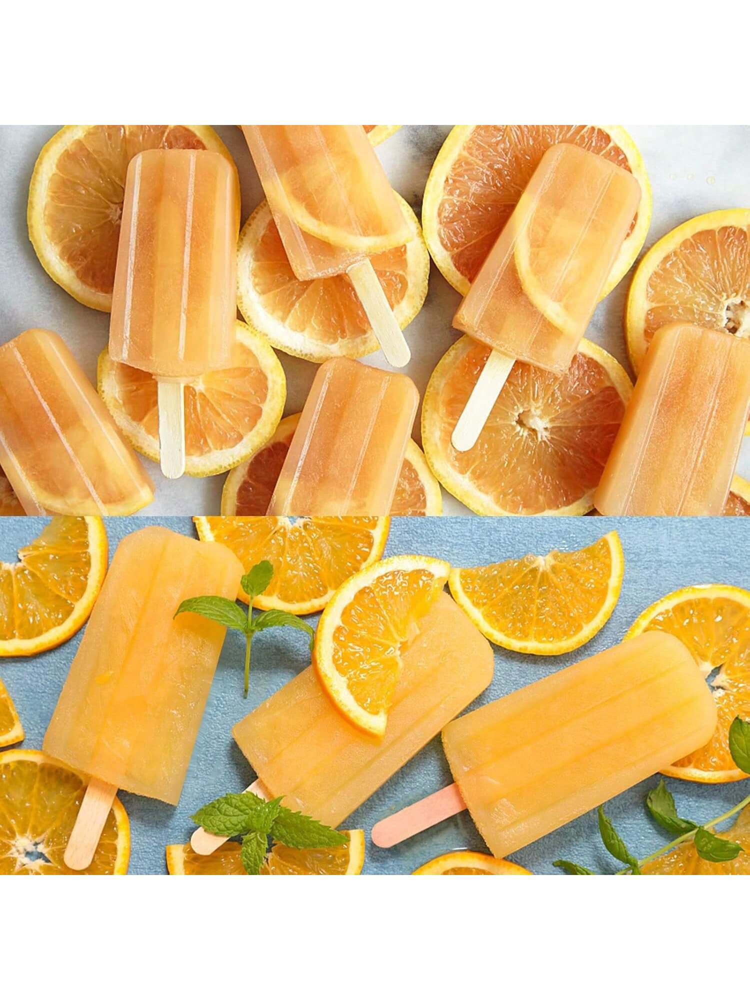 Blue Silicone Popsicle Molds Reusable Ice Pop Maker for Kids