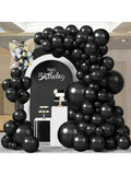 102 Pc Black Balloon Garland Kit 5-18 Inch for Birthday Graduation Wedding Parties