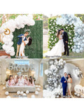 145PCS Silver White Garland Kit With Confetti Balloons For Wedding & Shower