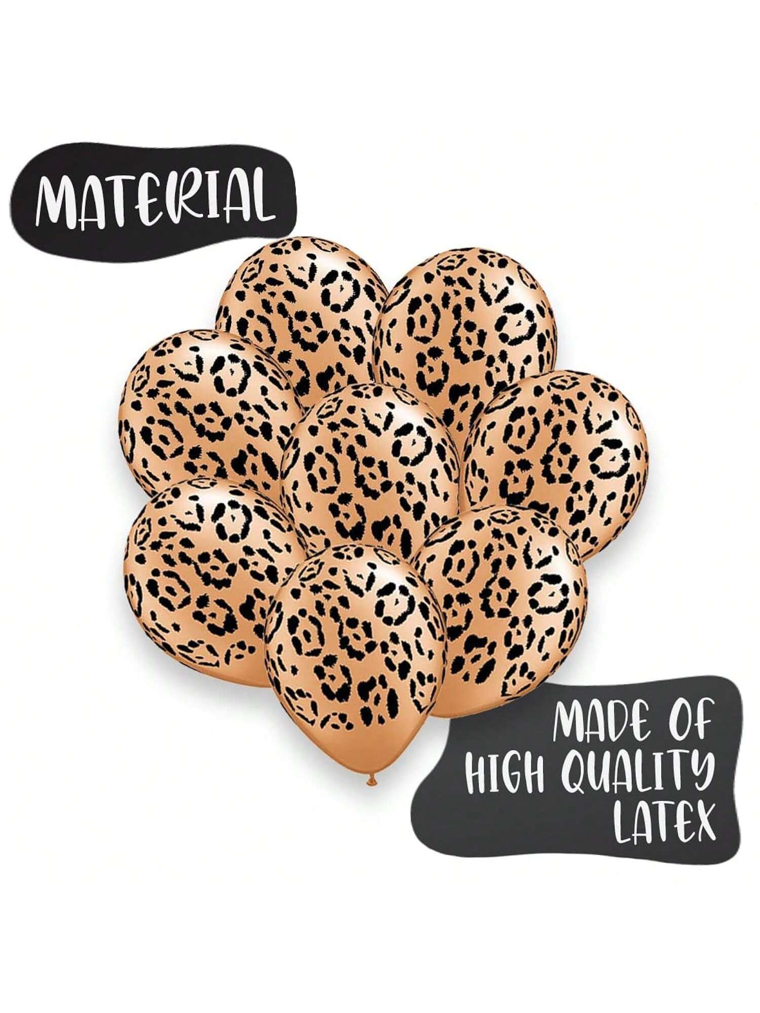 25-Piece Leopard and Cheetah Print Jungle Animal Balloons