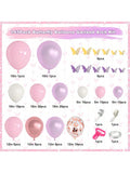 143pcs Butterfly Balloon Garland Kit Pink Purple Rose Gold Party Decor
