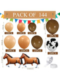 146pcs Cow Balloon Garland Kit Farm and Western Birthday Party Decor