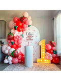 131-Piece Strawberry Balloon Garland Kit for First Birthday and Shower Decor