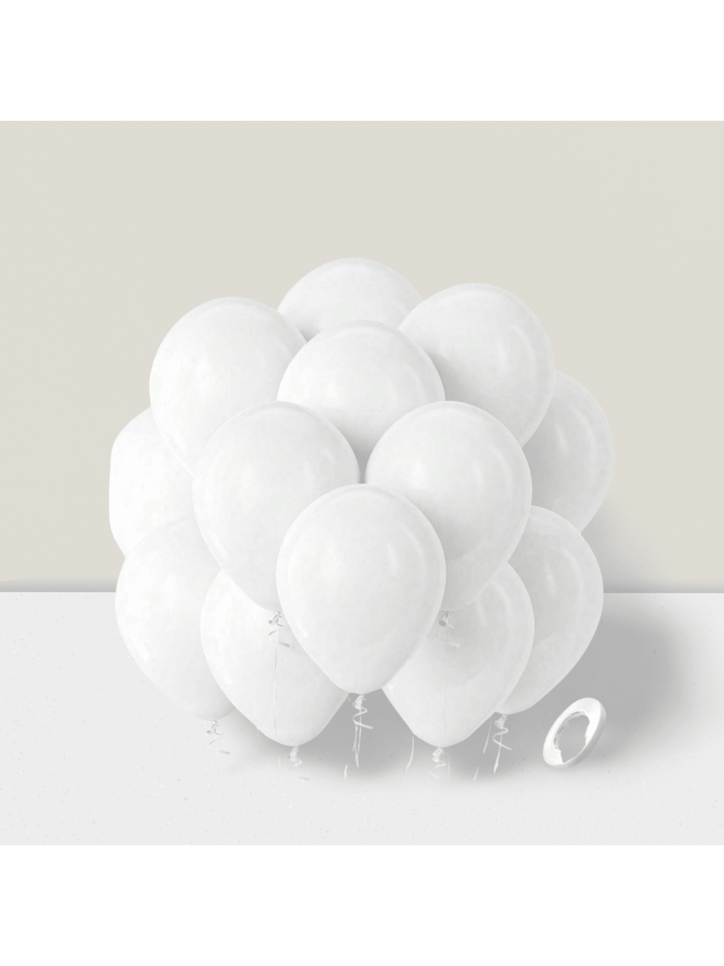 100 Pc 12 Inch White Latex Balloons for Wedding Graduation Birthday and Party Decor