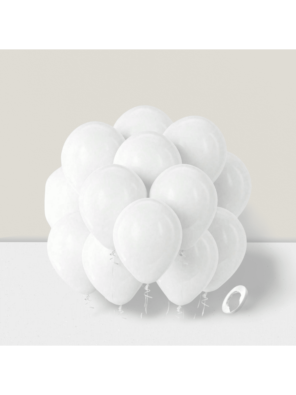 100 Pc 12 Inch White Latex Balloons for Wedding Graduation Birthday and Party Decor