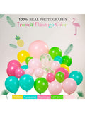 Tropical Flamingo Balloon Garland Kit For Summer Luau Birthday Decorations