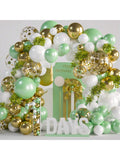 137PCS Sage Green Gold Balloon Arch Kit For Wedding, Shower & Bday Decor