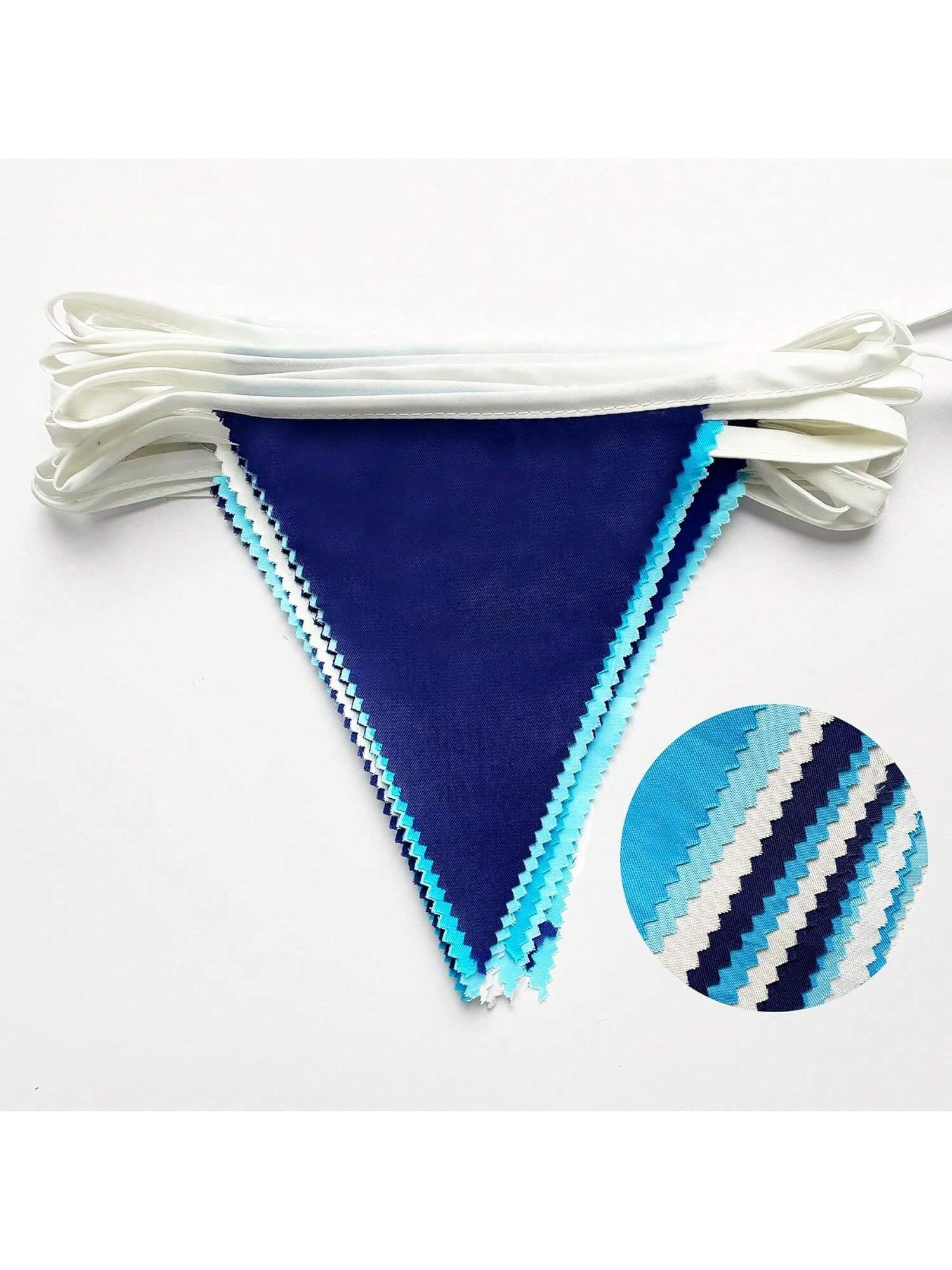 10M Royal Blue Triangle Flag Bunting for Wedding Birthday and Nautical Parties