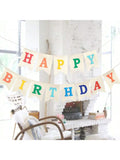 Colorful Happy Birthday Burlap Banner Durable Party Decoration