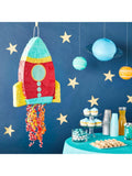 Pull String Rocket Ship Pinata Outer Space Astronaut Birthday Party Decor