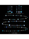 Iridescent Star and Circle Garland Metallic Hanging Streamer Party Decor