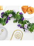 2 Pack 15.8FT Artificial Rose Garlands Silk Vines for Wedding Party Decor
