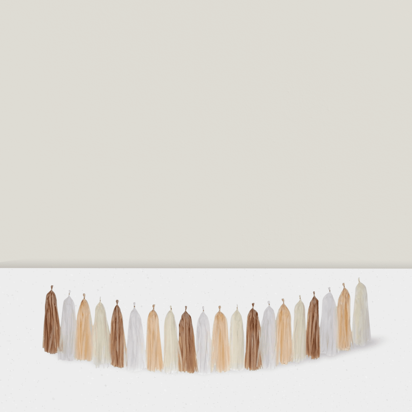 Boho Rainbow Tassel Garland 20 Neutral Tassels White Brown Champagne for Party Decor
