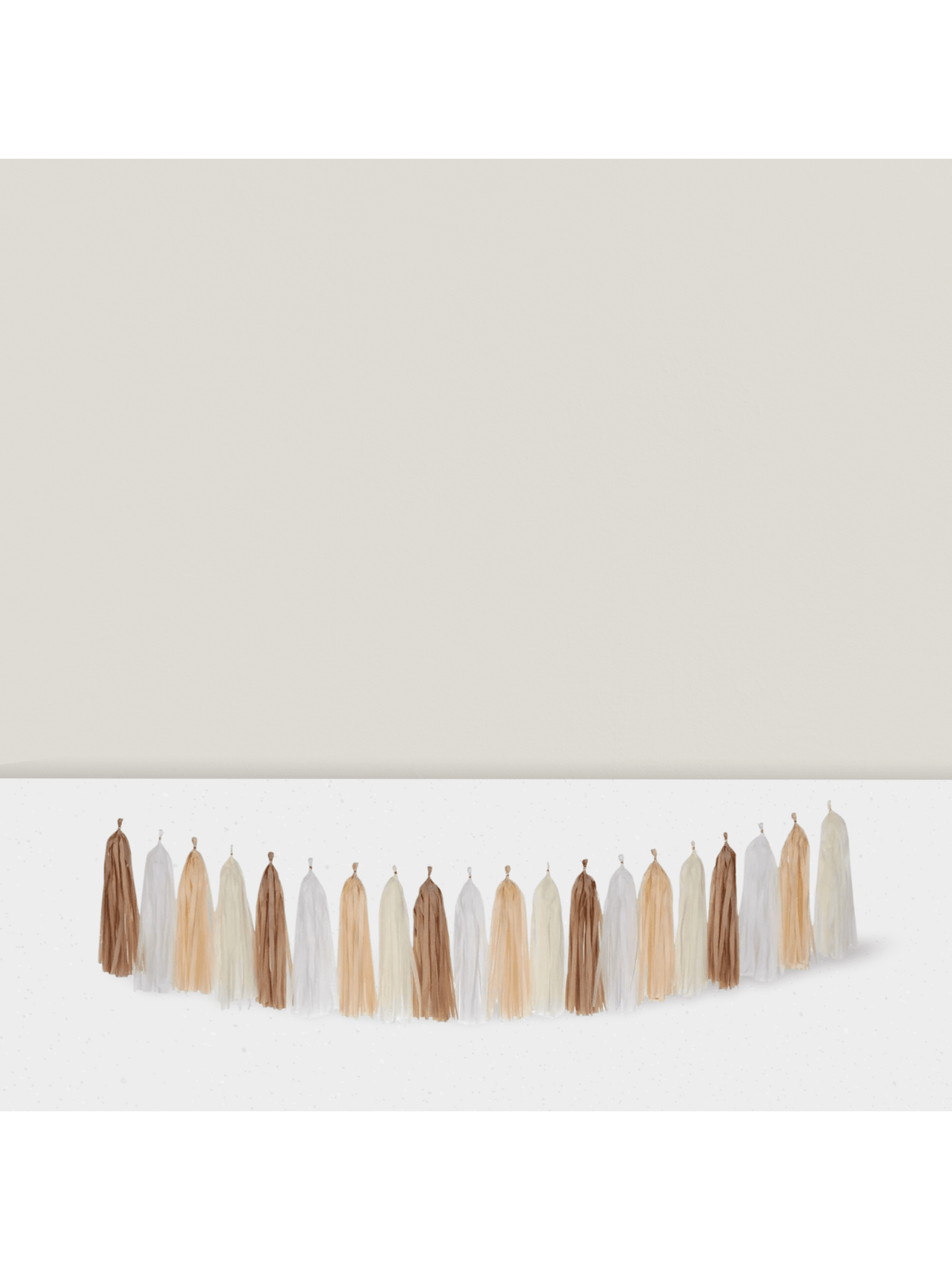 Boho Rainbow Tassel Garland 20 Neutral Tassels White Brown Champagne for Party Decor