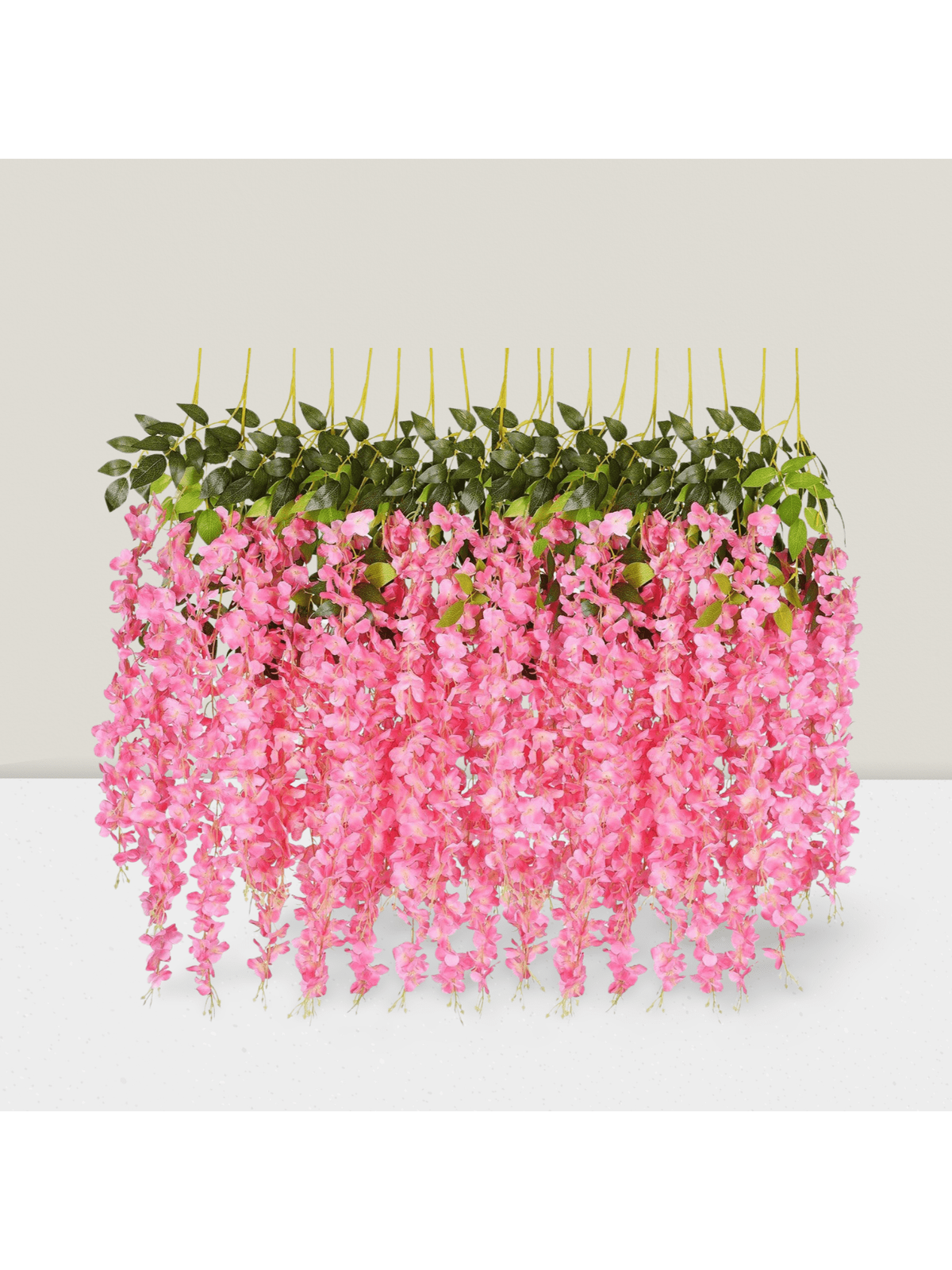 6-Pack 3.75ft Artificial Pink Wisteria Garland for Party Wedding and Home Decor