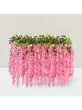 6-Pack 3.75ft Artificial Pink Wisteria Garland for Party Wedding and Home Decor