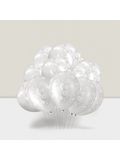100 Pc Christmas Snowflake Latex Balloons Clear Winter Wonderland Party Decor