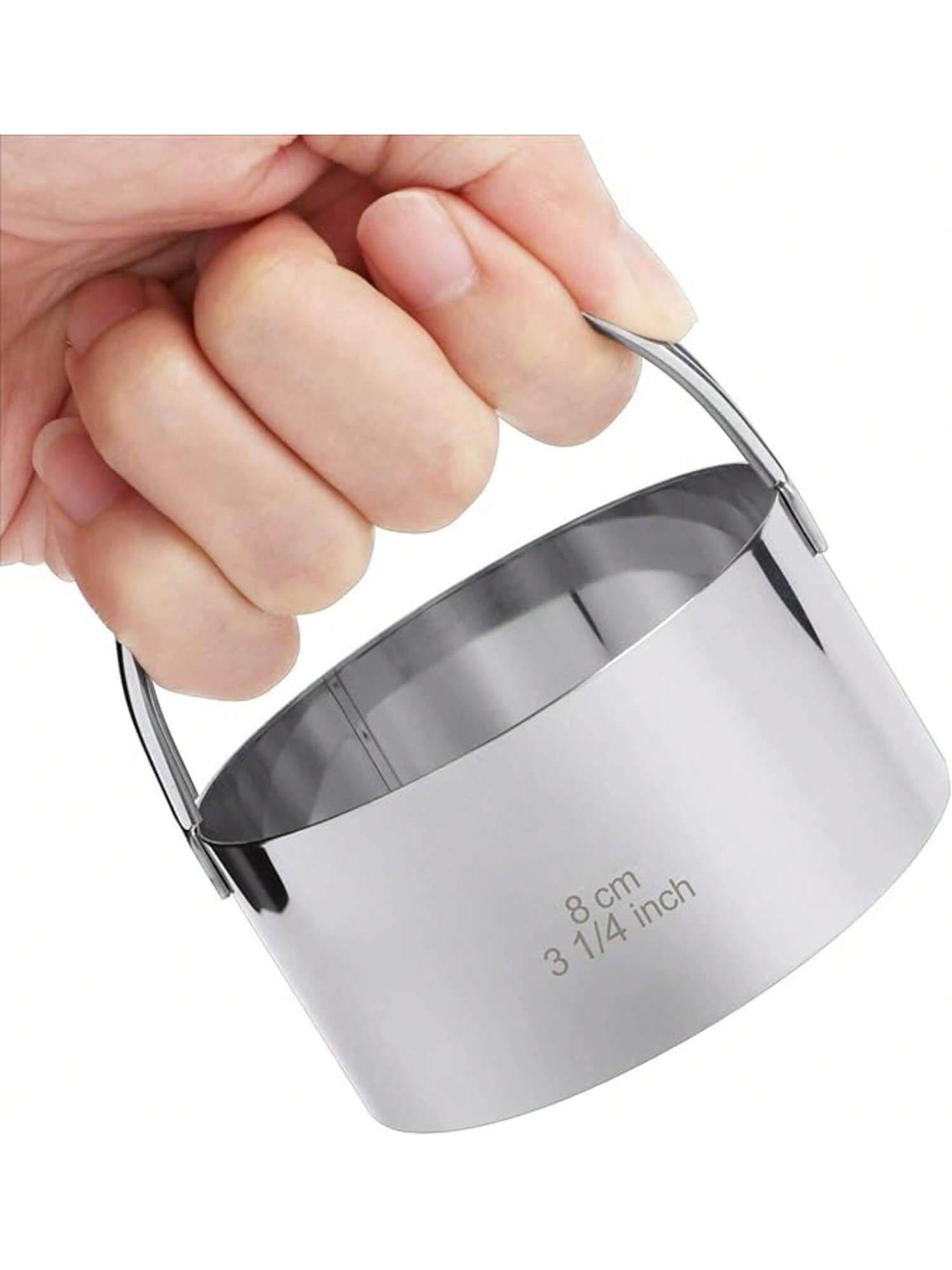 5-Piece Round Biscuit Cutter Set with Handle for Baking Dough Tools Gift Set