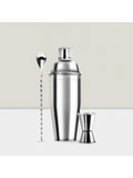 24oz Stainless Steel Cocktail Shaker Set with Jigger Spoon and Strainer
