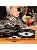 3-Tier Bar Glass Rimmer for Margaritas Cocktails with Salt and Spice Containers