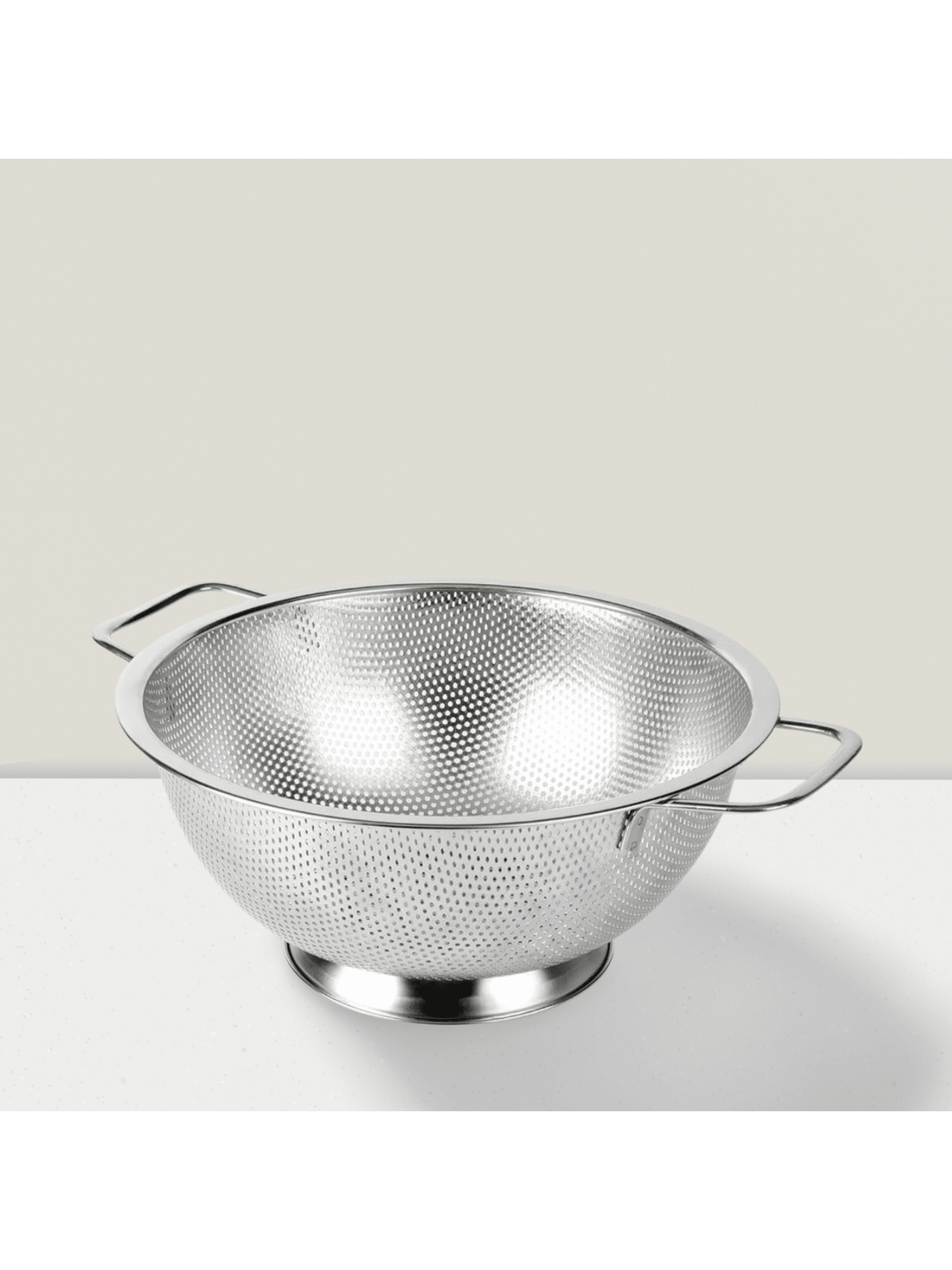 3-Quart Stainless Colander Dishwasher-Safe Metal Strainer For Draining & Prep