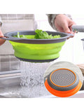 Collapsible Silicone Colander Set of 2 Large Strainers for Kitchen and Travel