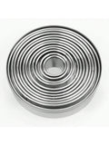 12-Piece Round Cookie Cutter Set Stainless Steel for Baking Donuts and Pastries