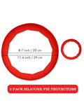 Adjustable Silicone Pie Crust Shields Baking Protectors for 8-11.4 Inch Pies