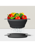 2-Pc Collapsible Silicone Strainer Set for Pasta Veggies Fruits and Camping