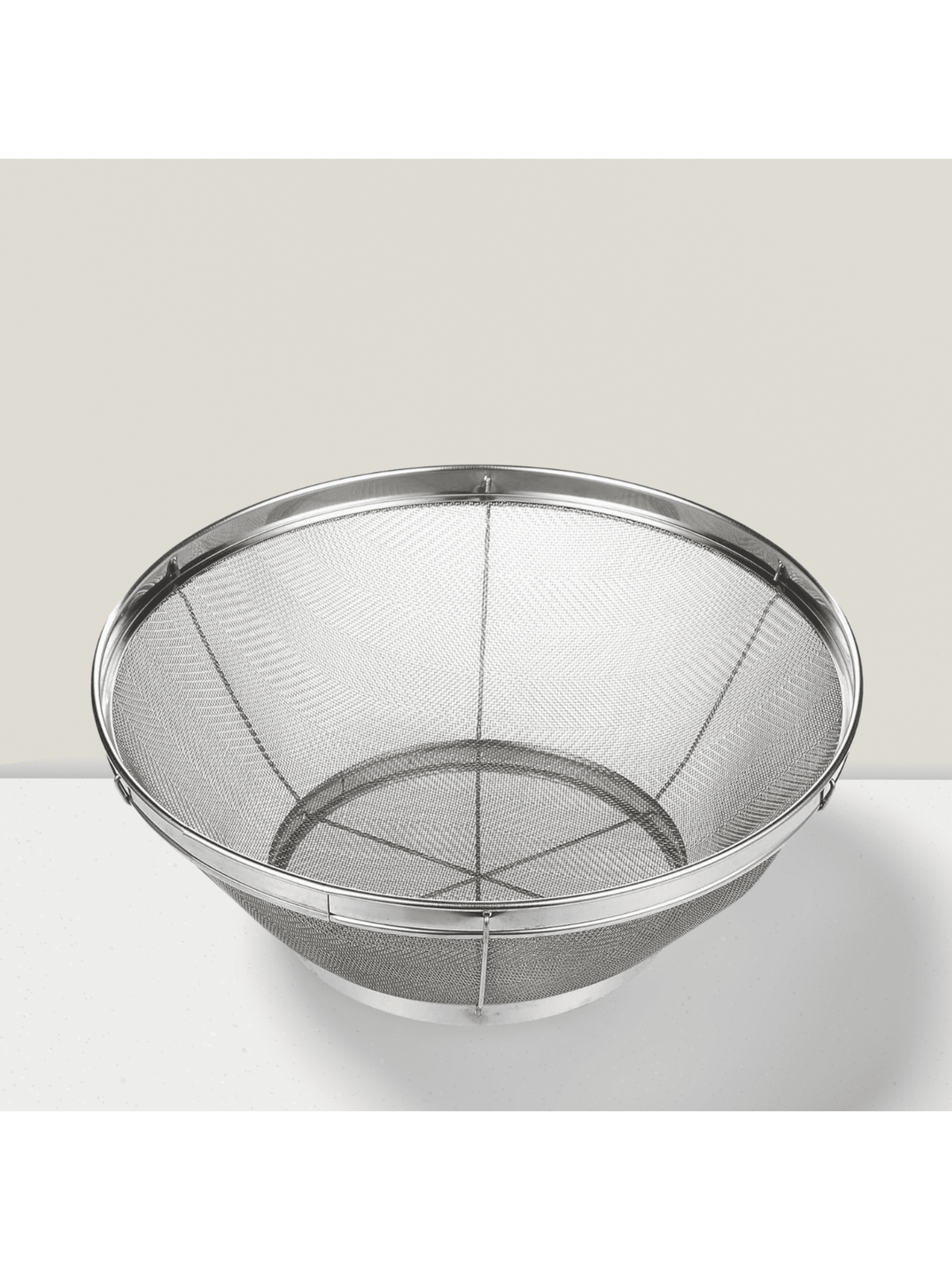 Large Fine Mesh Pasta Strainer Durable Metal Colander for Kitchen Use