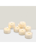 96 White Unscented Tea Light Candles Clear Cups 6-7hr Burn for Decor
