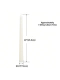 20-Pc Ivory 10" Taper Candles, Long Burn & Unscented For Events
