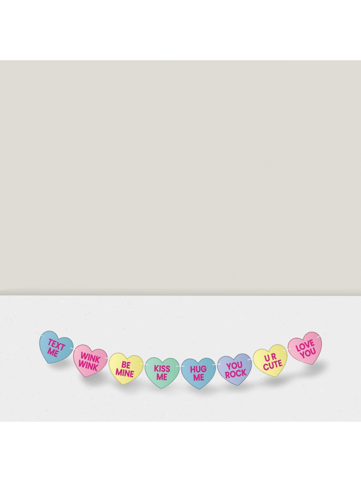 Valentine Conversation Hearts Banner 10ft for Home & Party Decor